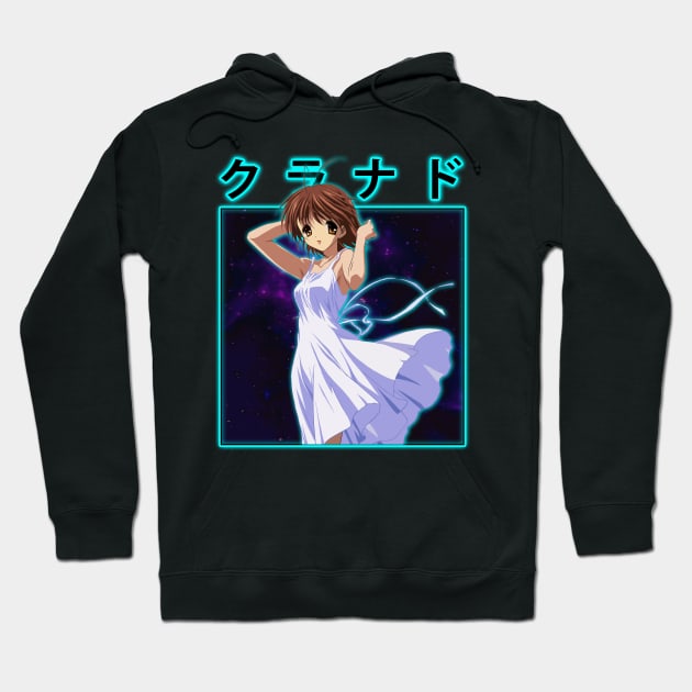 Retro Nagisa Clannad Manga Hoodie by Cierra Bauch